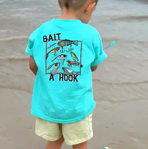 Youth & Adult Bait a hook Camo Hunting Youth Shirt Camo Boy Shirt Camo Girl Shirt