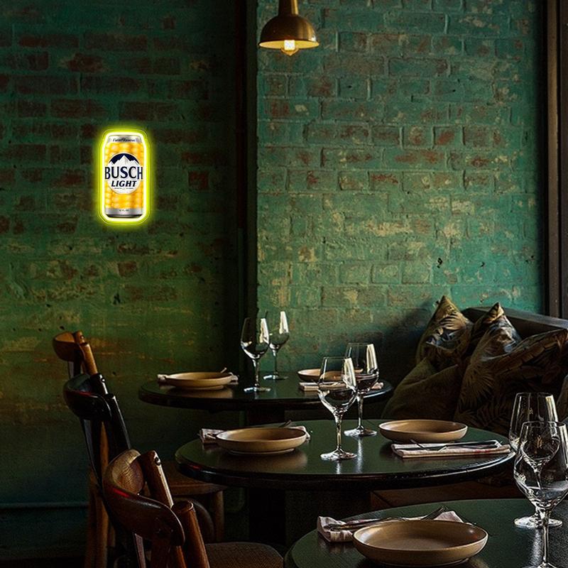 Busch corn Beer Led Neon Sign for Wall Decor, Neon Lights for Bedroom Led Signs Suitable for Man Cave Bar Pub Restaurant Christmas Birthday Party Gift Led Art Wall