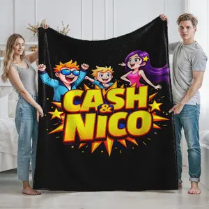 Cash and Nico Cartoon Character Blanket for Home Living Room Use Ideal for Fans and Collectors Perfect Christmas and Birthday Gift for Game Lovers and Animation Enthusiasts Cozy Warm Throw Blanket for Cold Seasons and Holiday Present