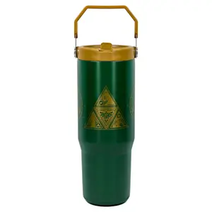 The Legend Of Zelda Icons 30-Ounce Flip Straw Stainless Steel Tumbler