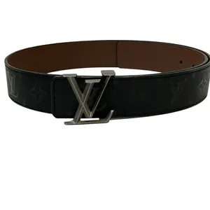 Pre-owned Louis Vuitton Other Small Leather Goods Ceinture LV Initiales Monogram Illusion Leather Belt