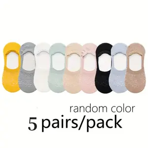 9-Pair Women's No-Show Cotton Socks - Invisible,  Durable and Knit Fabric for Everyday Comfort Womenswear Underwear Comic Lady Basic Minimalist