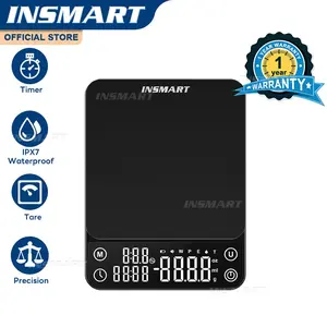 Coffee Scale with Timer – 0.1g Precision Digital Coffee & Espresso Scale for Pour-Over, Coffee Bean Weighing, Barista Brewing, Waterproof Silicone Cover,Touch Sensor ,6.6 lbs/3 kg
