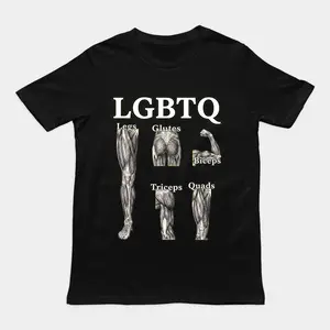 LGBTQ (legs glutes biceps tricpes quads) T-Shirt, Training Tee