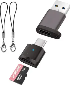 Type C  SD/TF Card ReaderPortable OTG USB C TF/ SD/ SDHC/SDXC Card Viewer with Type-C to USB A Adapter,Compatible with  16, 15 pro max,Laptops, MacBook,Camera