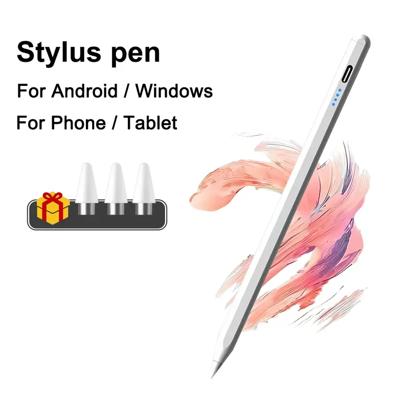 Rechargeable Tech Pen Stylus - Wireless Phone Accessories for Smartphones, Windows PCs, Tablets (iPhone, Android: Huawei, Lenovo, Honor, Xiaomi) - Fast Charging, No Writing Delay, Long Battery Life, C23 Series Stylus Pens (Not for iPad & Samsung Tablets)