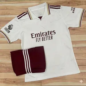 Arsenal 25/26 White Soccer Kit – Premium Polyester Football Jersey Set