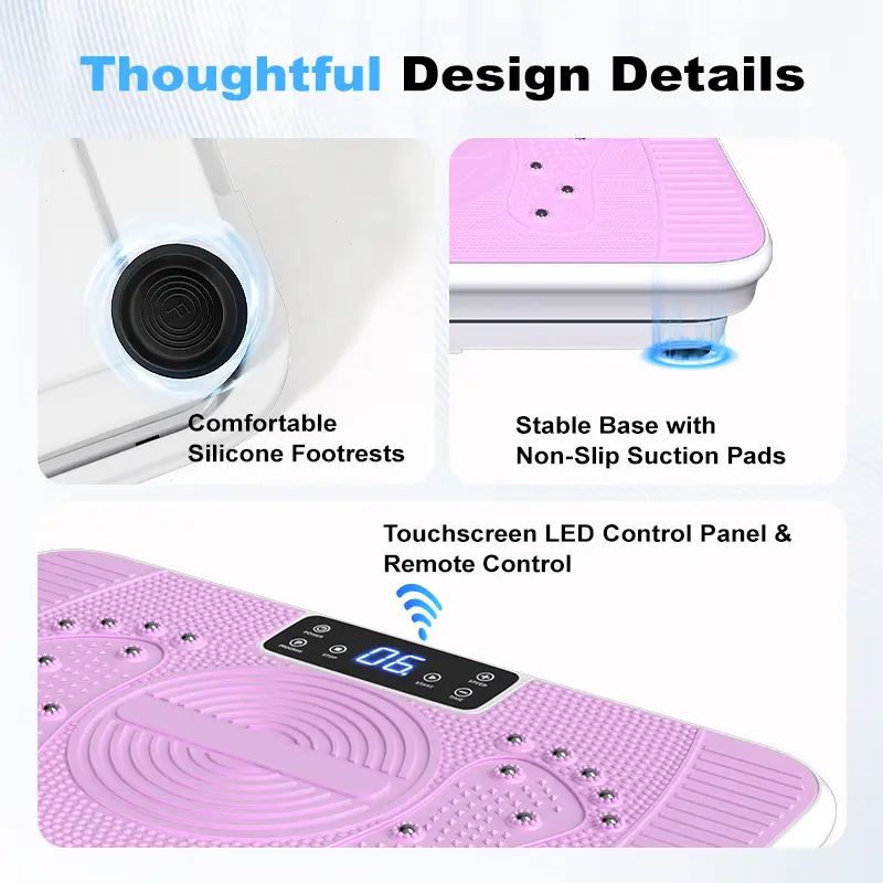 ROTAI Vibration Plate Lymphatic Drainage Machine for Full Body Workout and  Relaxation Vibration Platform Low Noise Max Weight 330LBS, for Wellness and  Fitness Home Gym Equipment #Summervibes
