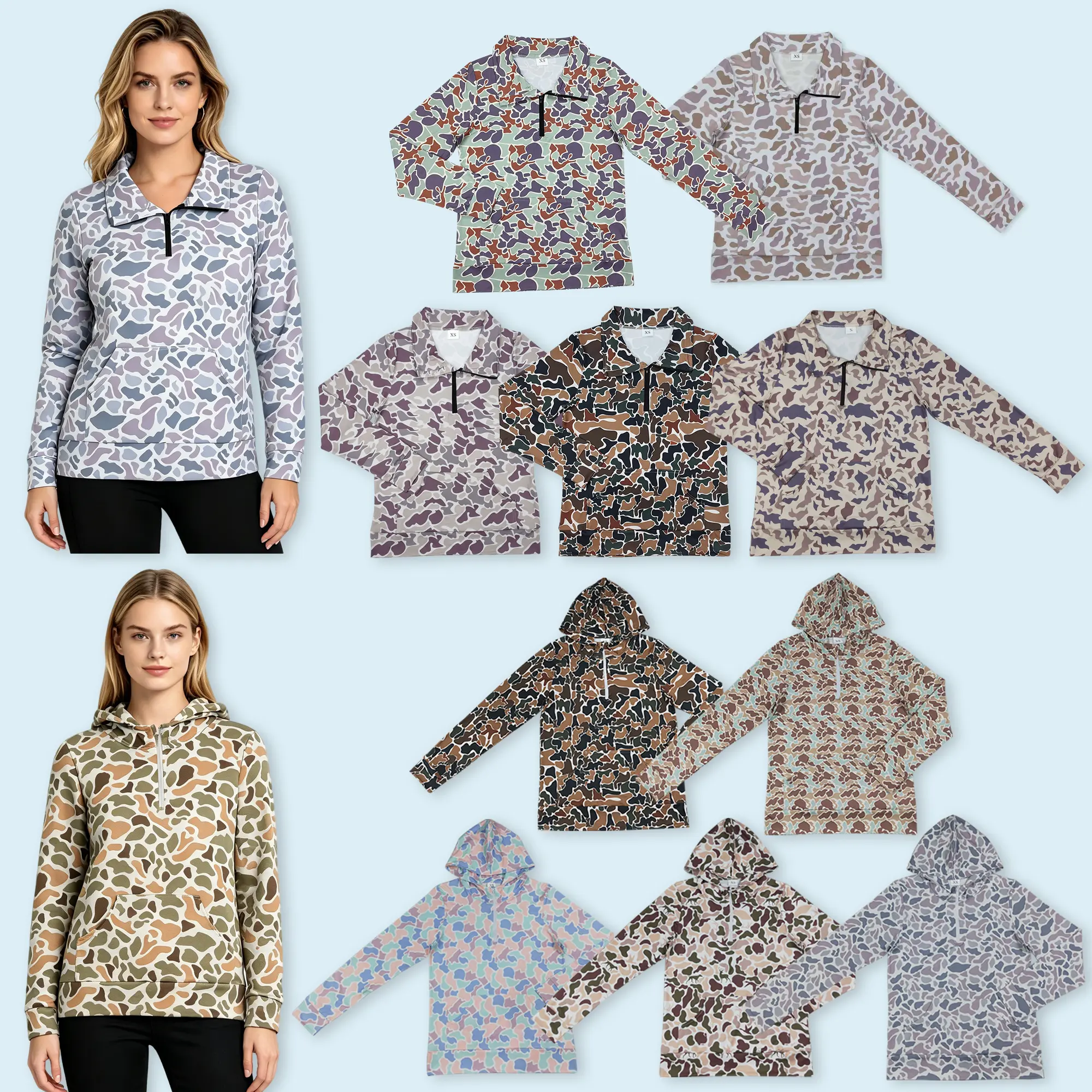 Adult women camouflage hunting season pullover top Adult women camouflage hunting season pullover top