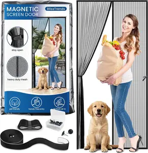 Blisstrends Magnetic Screen Door, Door Screen Magnetic Closure, Patio Screens for Patios outside Outdoor, Mesh Screen Doors with Magnets Pet Friendly, Screen for Door to Keep Bugs Out (38"×83") BlissTrends