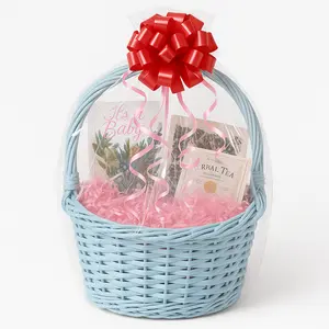 Clear Cello Shrink Wrap Basket Bag - Professional Gift Presentation