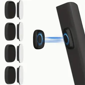 1 pack Cross border remote control magnetic tape storage on the wall, no drilling required, wall mounted, strong magnetic silicone plug board holder, buckle hook