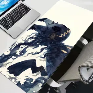 PKM Mimikyu Pattern Drawing Anime Deskmat and Mousepad Desk Mat