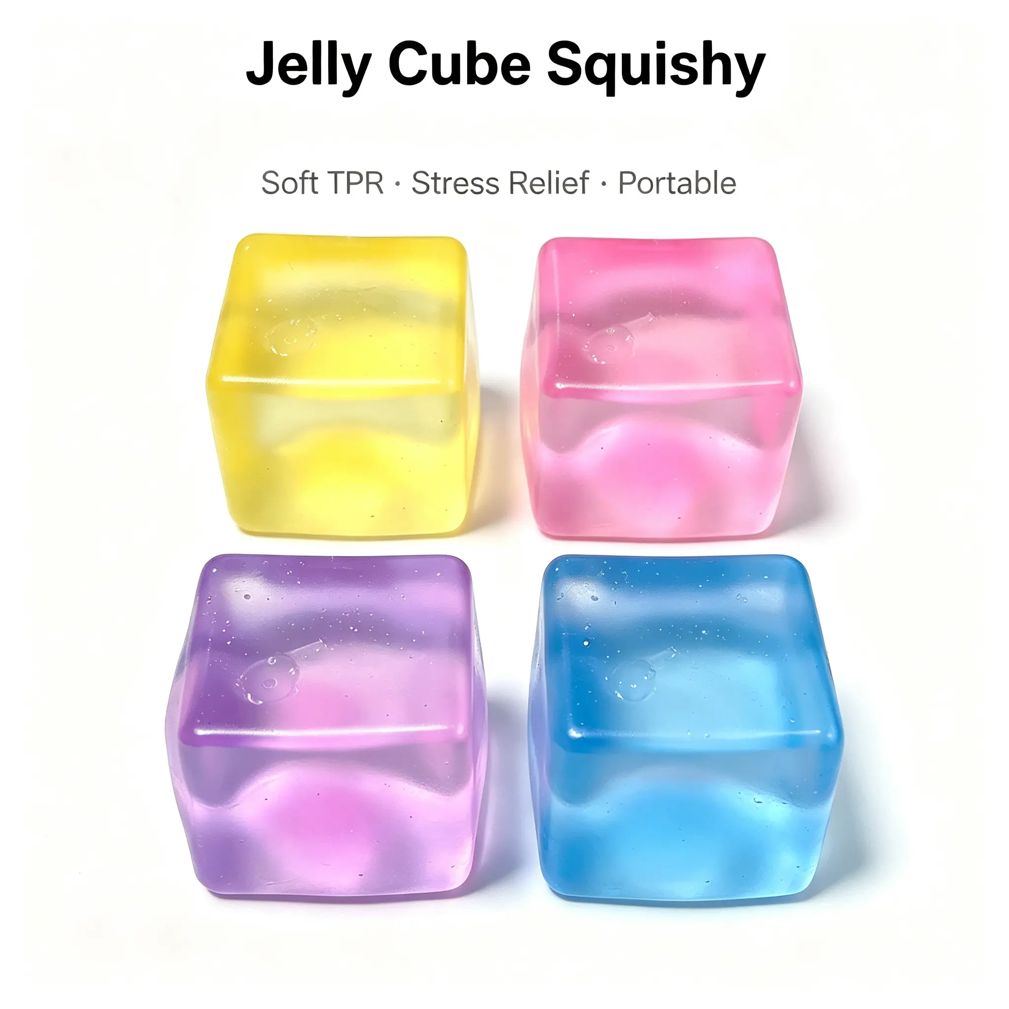 LeaderPro 2-in-1 Compact Fidget Cube - Non-Toxic Safe Plastic, High-Density Slow-Rebound Foam, 5cm Lightweight Portable, Cute Design Sensory Calming Toy for 6+ Years, Office Workers, Alleviates Anxiety, Improves Focus, Classroom Rewards