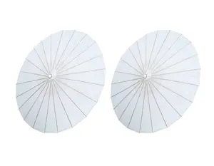 Set of Two 33" Japanese Chinese Umbrella Parasols for Wedding Parties Photography Costumes Cosplay Decoration and Other Events Handmade Bamboo Fabric Colorful Oriental Parasol