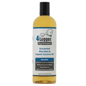 4-Legger Unscented Hypoallergenic Dog Shampoo with Aloe 16 oz