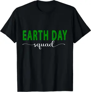 Earth Day Squad April 22nd Earth Day anniversary 2026 T-Shirt Pure Cotton Graphic Tees Menswear Top: Gifts for Men & Women