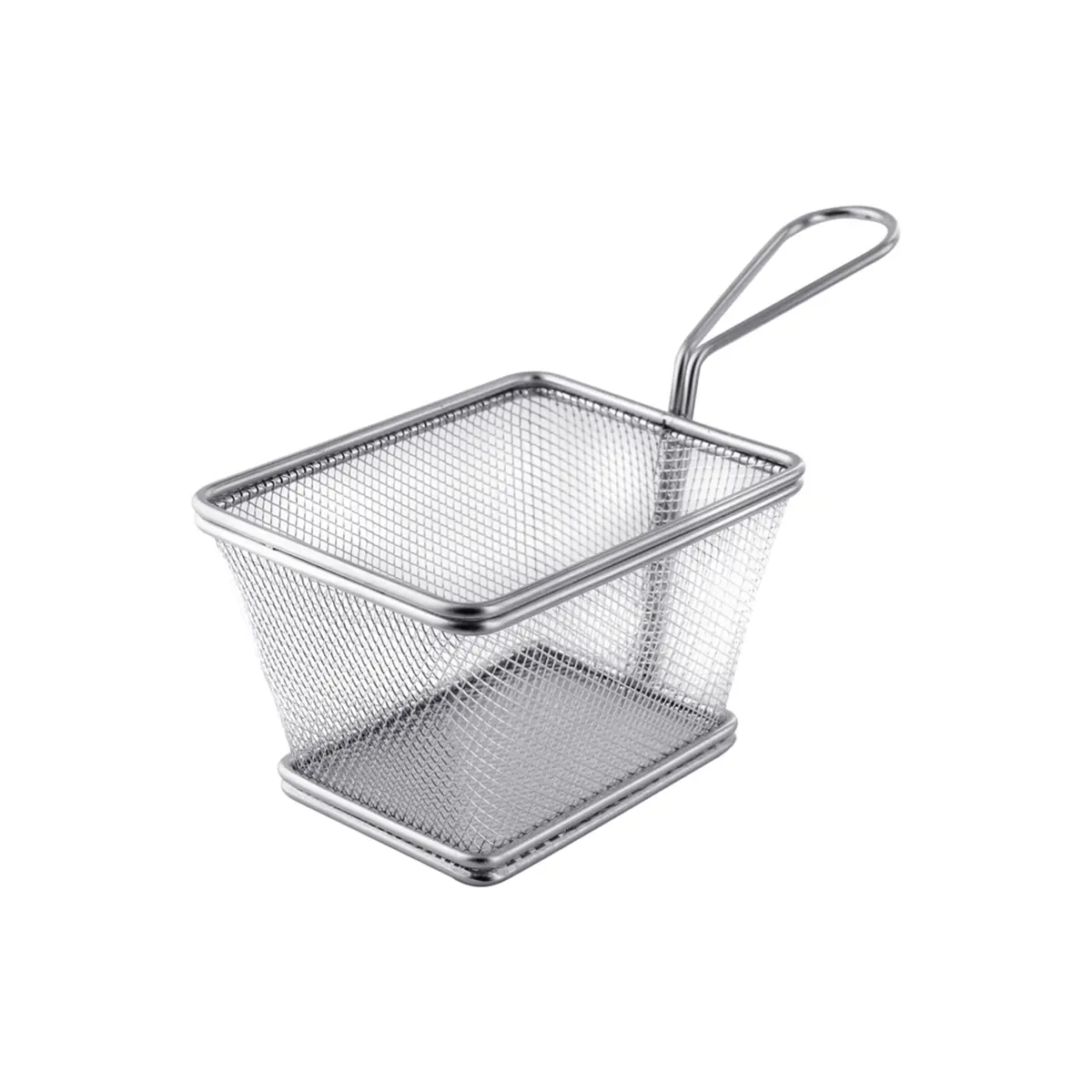 Packnwood 294PAN13 12 oz Mini Reusable Stainless Steel Fryer Basket, Silver