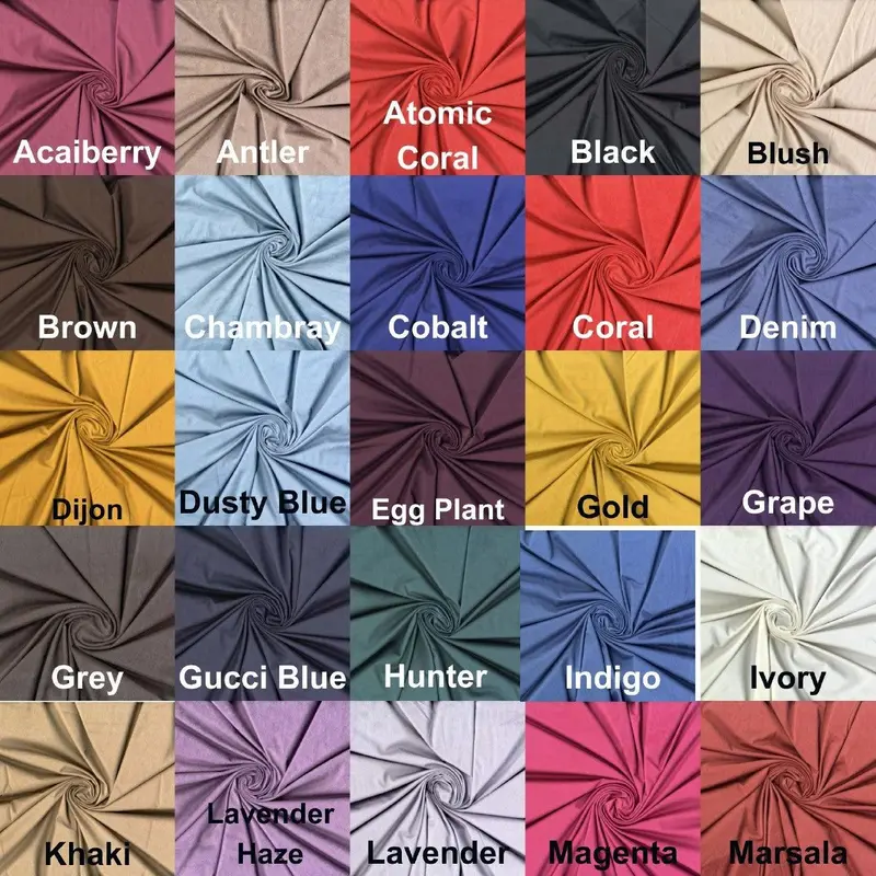 Cotton Stretch Poplin Wide Cotton Fabric Stretch Fabric Sewing Fabric  Apparel Fabric Dress Fabric Soft Cotton Many Colors High Quality - TikTok  Shop