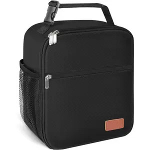 Lunch Box for Men & Women Durable Lunch Bag for Adults Reusable Small Lunchbox Black