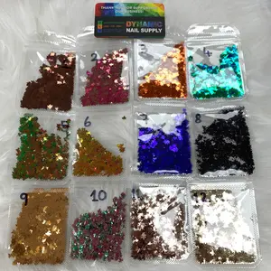 Fall leaf glitter / Maple leaves sequin for nails art design - color-shifting glitters