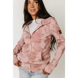 FullZip Sweatshirt - Cottage Rose | Womenswear Zip Up Hoodie Floral Print Stretchy | Plus Size