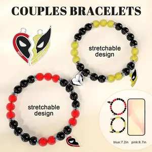 Couples Bracelet Natural Healing Crystal Gorgeous Stone Gemstone Jewelry Energy Love Girlfriend Boyfriend Souvenir Valentine Anniversary New Year Christmas Halloween Birthday Gift