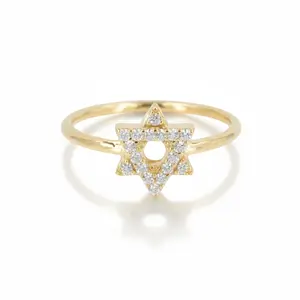 Small Pavé Star of David Ring