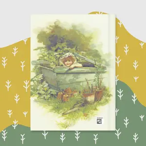 Green Baby Vintage Art Deco Style Journal Notebook Matte Hardcover 150 Lined Pages Cream-Colored Uncoated 5.75 x 8 Inches