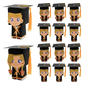 25/50-Pack Graduation Gown Gift Boxes — Graduation Season Decor & Candy Boxes, Ideal for Graduation Party Favors and Supplies