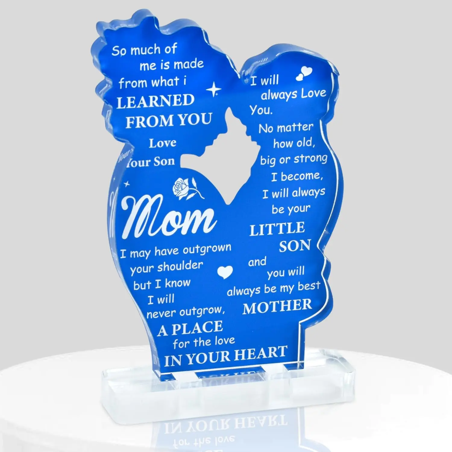 Personalized Mom Gifts -  Hug Sign Desk Decor for Mothers Day, Birthday, Christmas