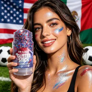 1PCS FIT COLORS Glitter Stick, Multi‑Purpose Face Hair Body Glitter Gel Long‑Lasting Shiny Makeup, For Sports Events Concert Festival Party Cosplay Looks, Festival Shiny Makeup Trend, Glitter Stick, Body Glitter Cosmetics