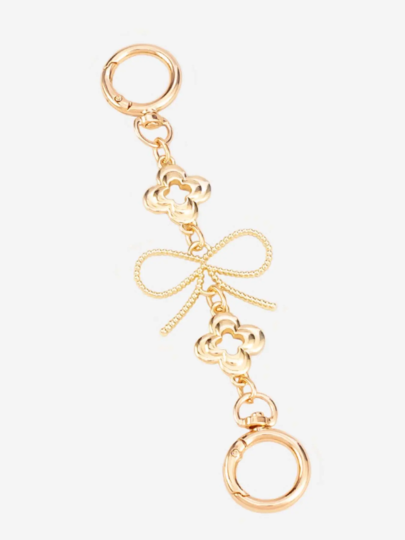 Bag chain extension buckle, bow four-leaf flower metal chain pendant bag pendant, small and exquisite versatile, shoulder bag decoration belt bag chain fashion bag accessories bag chain creative versatile metal buckle