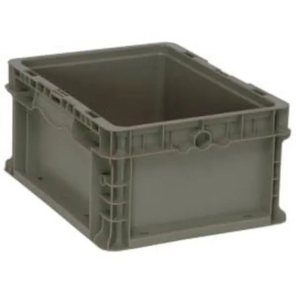 Gray Straight Wall Storage & Shipping Containers - 12 x 15 x 7.5 in.