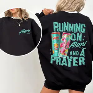 Alani Nu And A Prayer Running On Sweatshirt, Modern Fit Pull On Sweatshirt for Men and Women, Pullover, Womenswear
