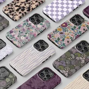 [New Arrivals]Purple Phone Covers | Floral, Striped, Checkers, Animal Print Phone Cases | iPhone, Galaxy, Pixel