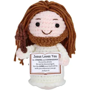 Gifts with Blessing Card - First Communion Gifts for Girls Boys Teens Religious Baptism Confirmation - Inspiring Christian Crochet for Women Men Valentines Crochet Easter Basket Stuffers