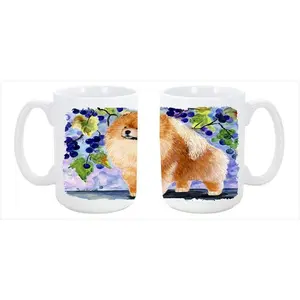 Carolines Treasures  Pomeranian Dishwasher Safe Microwavable Ceramic Coffee Mug 15 oz.