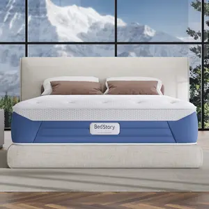 BedStory Cooling Collection Mattress – Advanced High-Polymer Knit for Instant Cooling, Air-Flow Channels for Heat Relief, Perfect for Hot Sleepers & Night Sweats