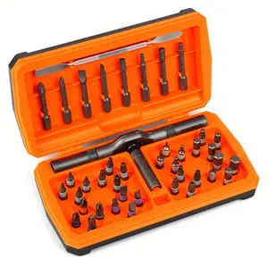 42 in 1 Multifunctional Magnetic Screwdriver Set, Multi Bit Free Combination Ratchet Screwdriver Set Portable Repair Tool Kit for Furniture, Computer, Bicycle and DIY Grey. removable handle Electric Screwdriver Tool Kit Assorted