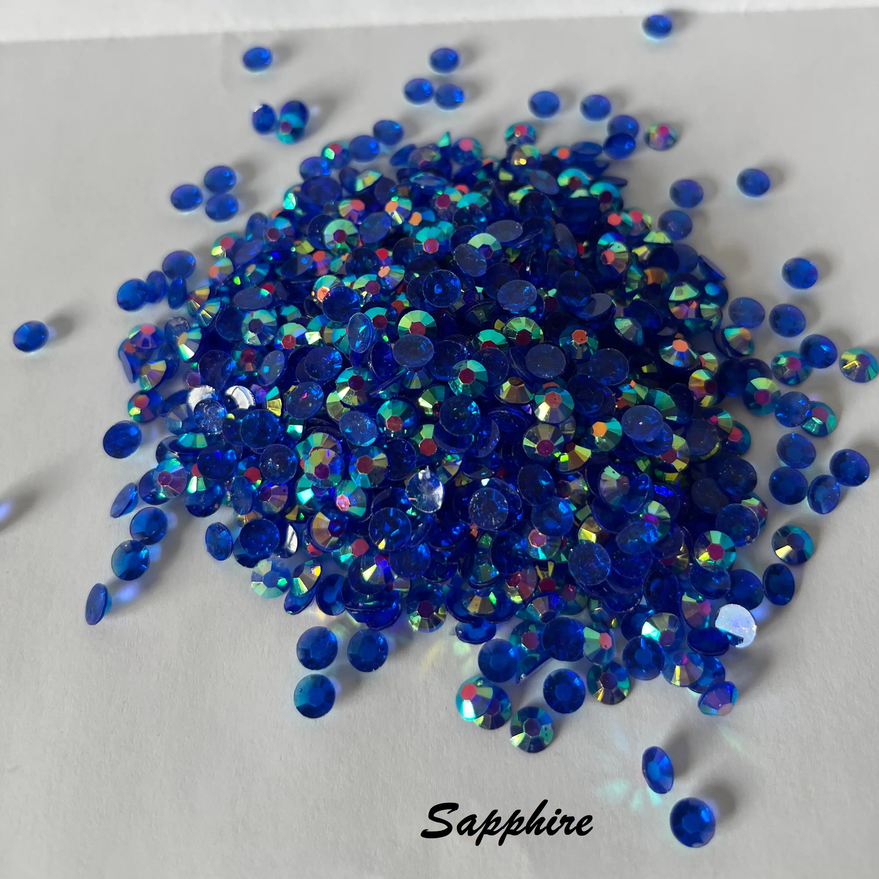 Transparent / Translucent Jelly Rhinestones 1000pcs - 5MM and 4MM sizes- Non-Hotfix flatback Resin AB - SS20, and SS16 - SPHRE