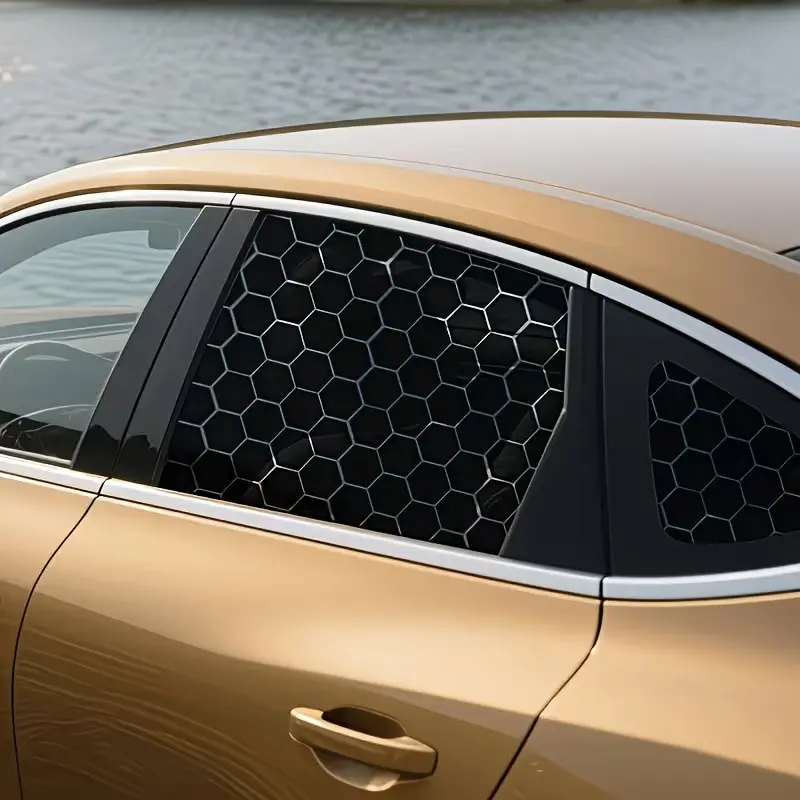 Hexagonal Honeycomb Car Glass Sticker 19.69x29.53inch Car window Decal