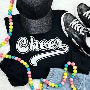 WHITE Cheer Sequin Patch