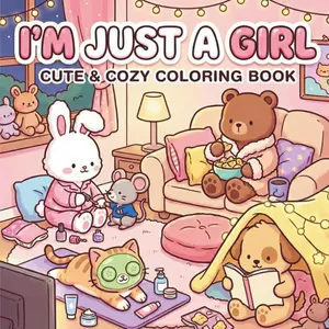 Cute & Cozy Coloring Book for Kids & Adults: Kawaii Animals, Relaxing Scenes, Sweet Adventures, Easy Pages, Thick Lines, Large Elements (Interactive Activity Books for Self-Care), Coloring Books