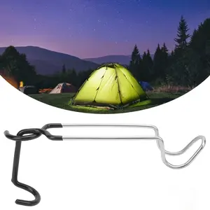 2pcs Heavy Duty Stainless Steel Camping Lantern Hook Hanger with Non-Slip Design for Camping, Fishing, Hunting
