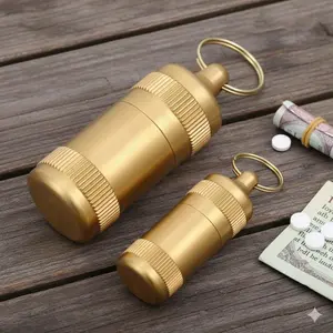 Mini Portable Storage Bottle with Hidden Mini Scoop | Secure & Compact Organizer for Travel, Home, and Everyday Essentials | Discreet Personal Item Storage Solution