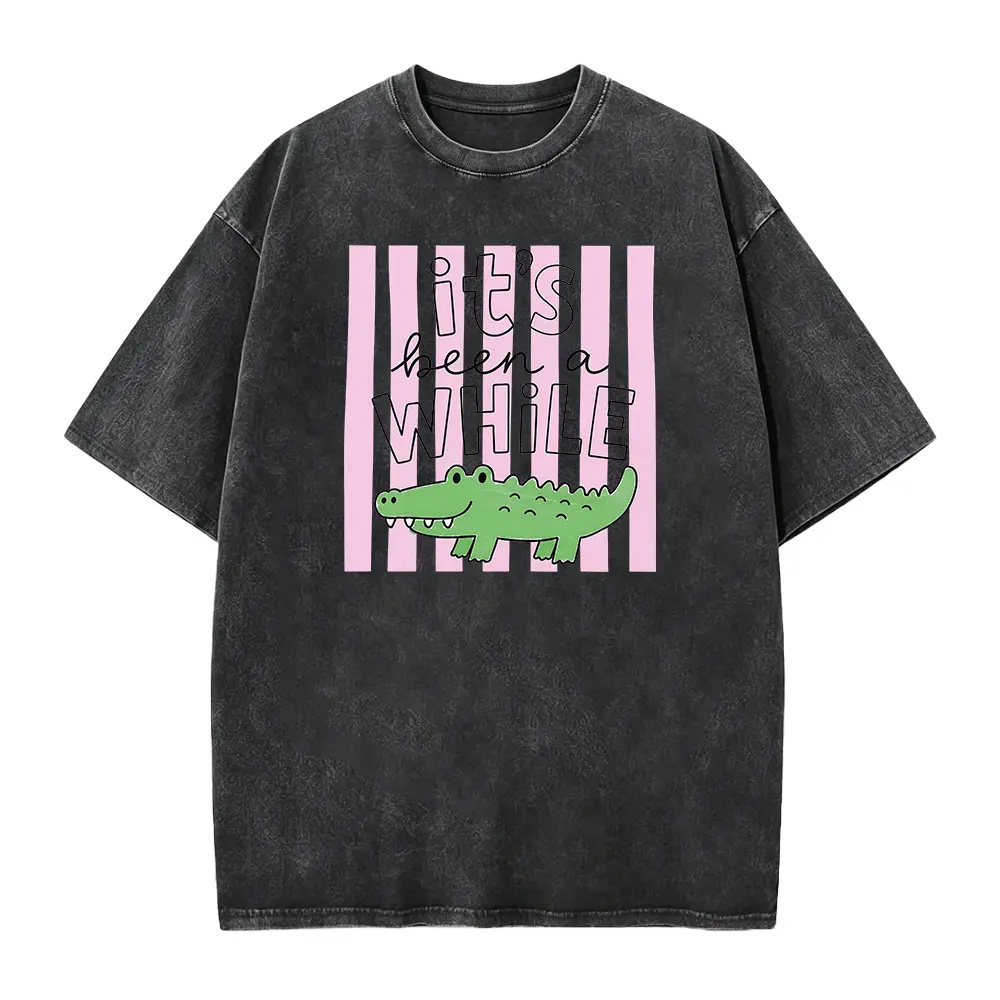 Back to School Teacher Shirt  Tee It's Been a While Crocodile Shirt
