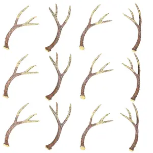 4” Deer Antler Resin Table Tosser Decorations - 12 Pc.