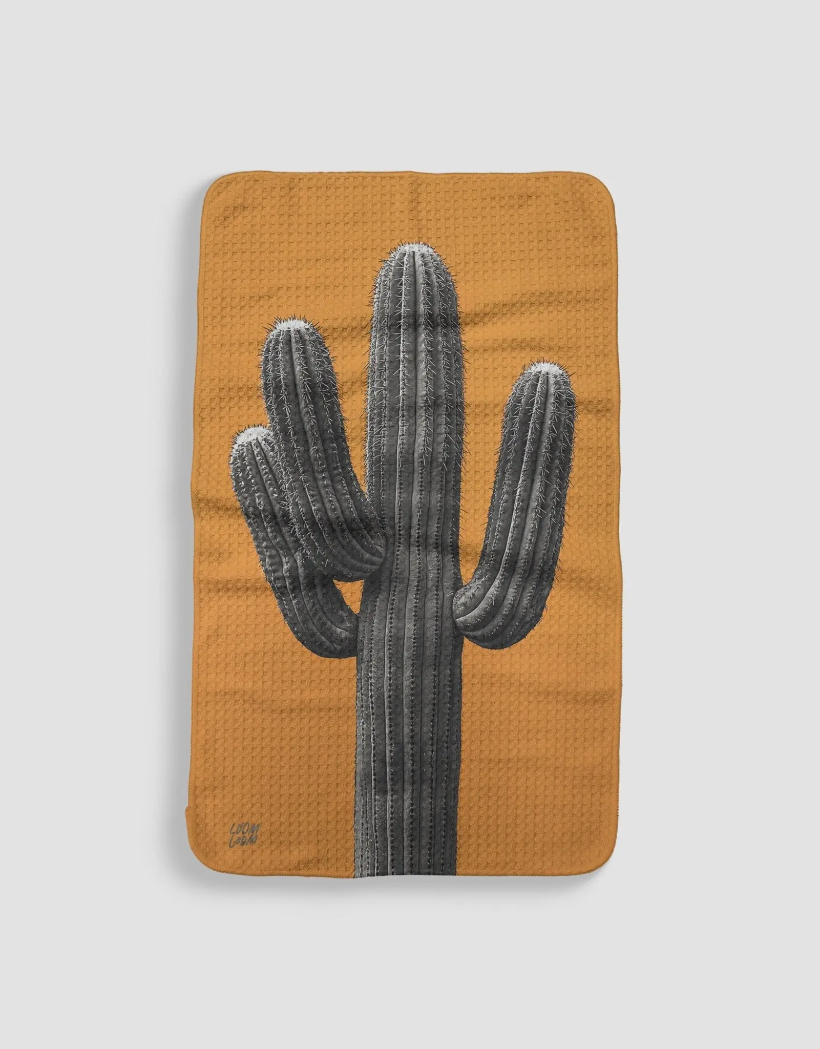 16x28" Orange Cactus Kitchen Tea Towel - Double-Sided Print, Quick-Dry, Absorbent Cleaning Dish Towel for Home Care Supplies