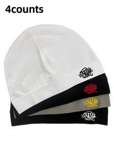 4Pcs New Beni Hat Unisex Sports Outdoor Running Cap, Breathable Elastic Material, Fashion Casual Style, All Seasons Wear